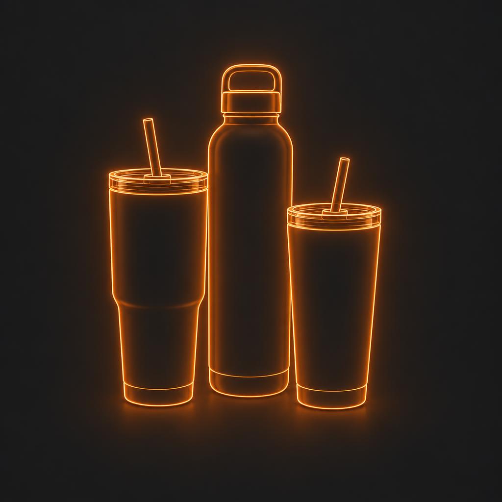 Drinkware & Tumblers Bundle — line-art illustration of the product category it covers